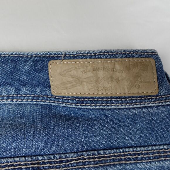 Seven 7 Luxe Jeans Women's Plus Size 24 Capris Blue Denim 5 Pocket Design - Picture 6 of 11